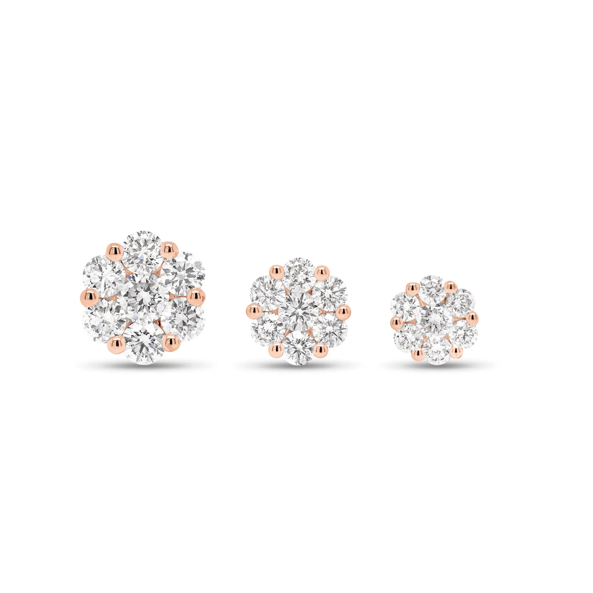 0.52 ct Diamond Cluster Stud Earrings