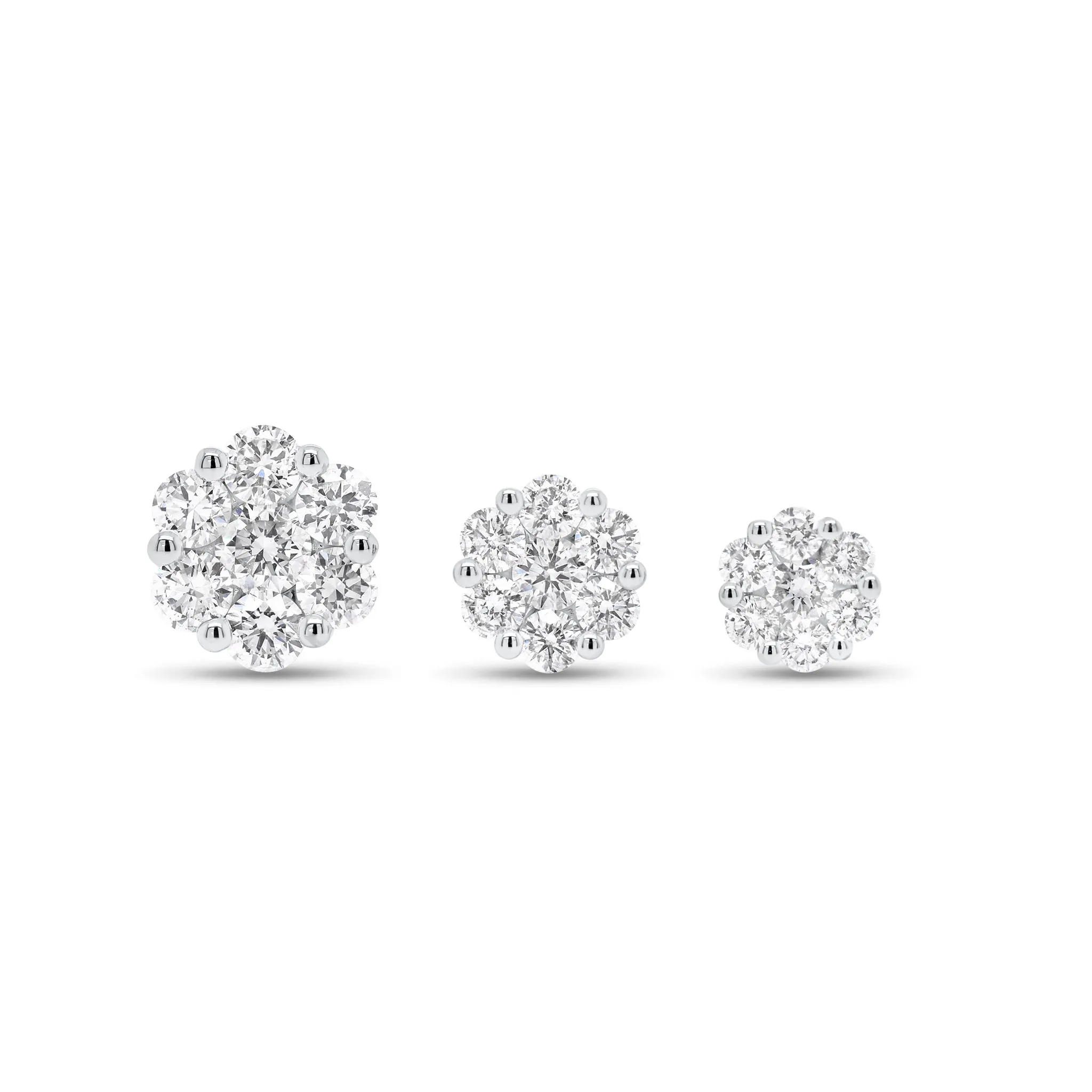 0.52 ct Diamond Cluster Stud Earrings
