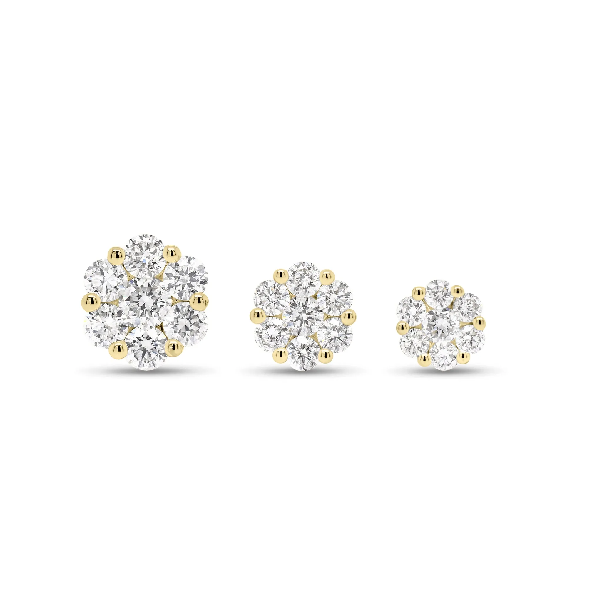 0.52 ct Diamond Cluster Stud Earrings