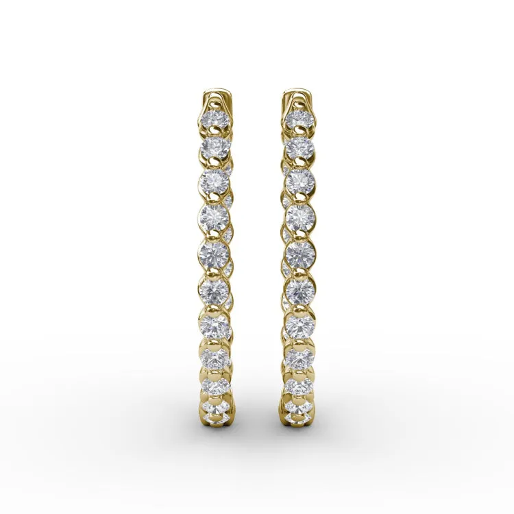 1.4ct Diamond Hoop Earrings