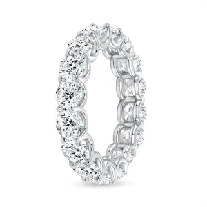 18K White Gold Diamond Round Cut Eternity Band