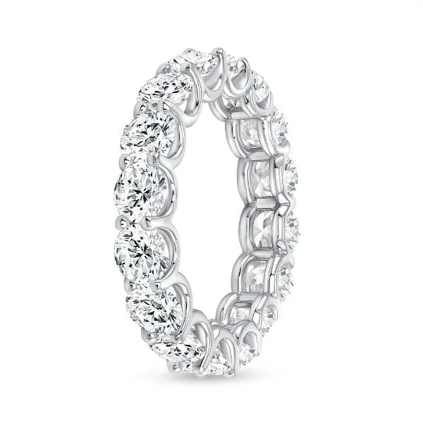18K White Gold Diamond Round Cut Eternity Band