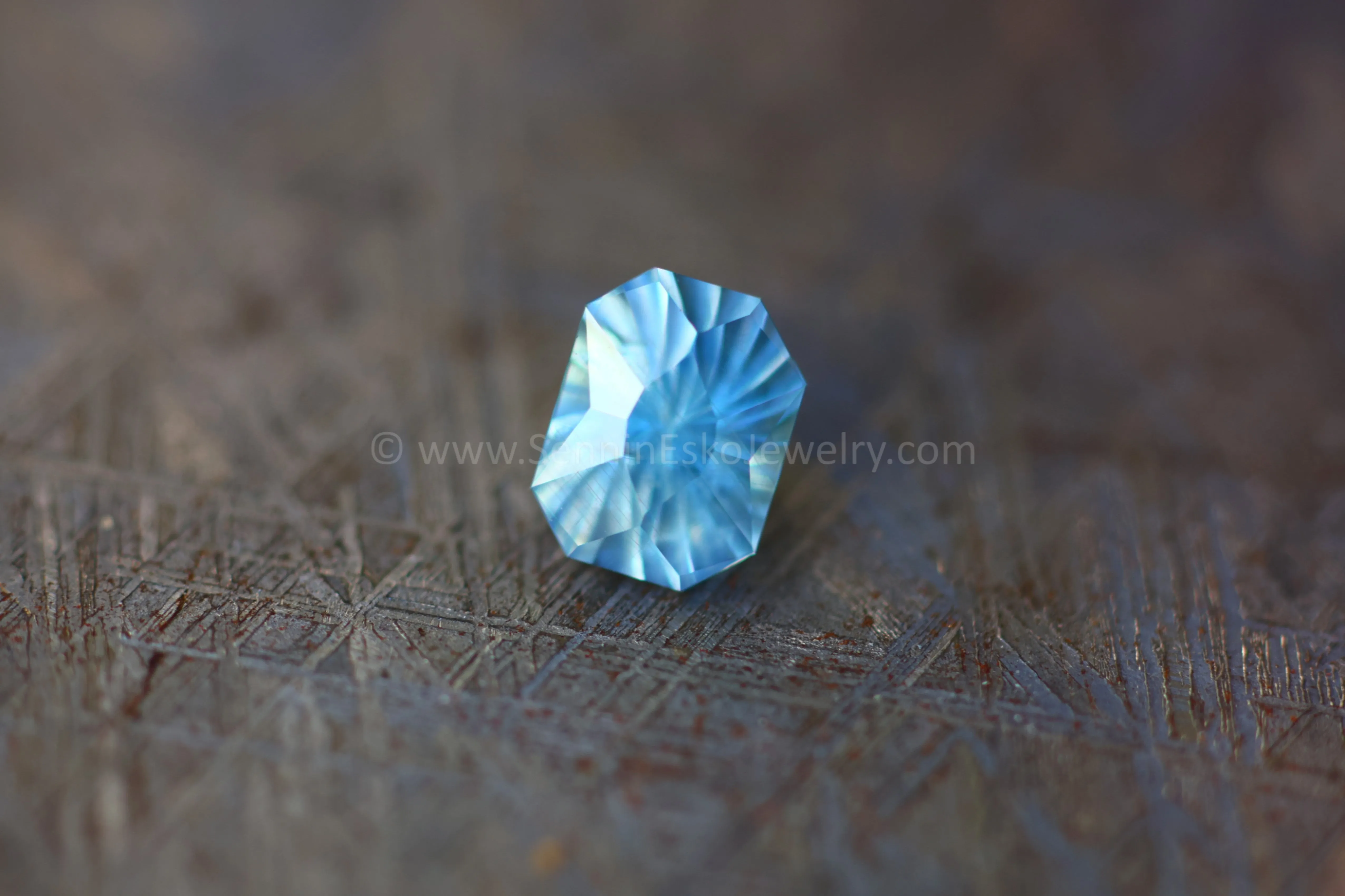 2.4 Carat Teal Montana Sapphire Octagon - Galaxy Cut