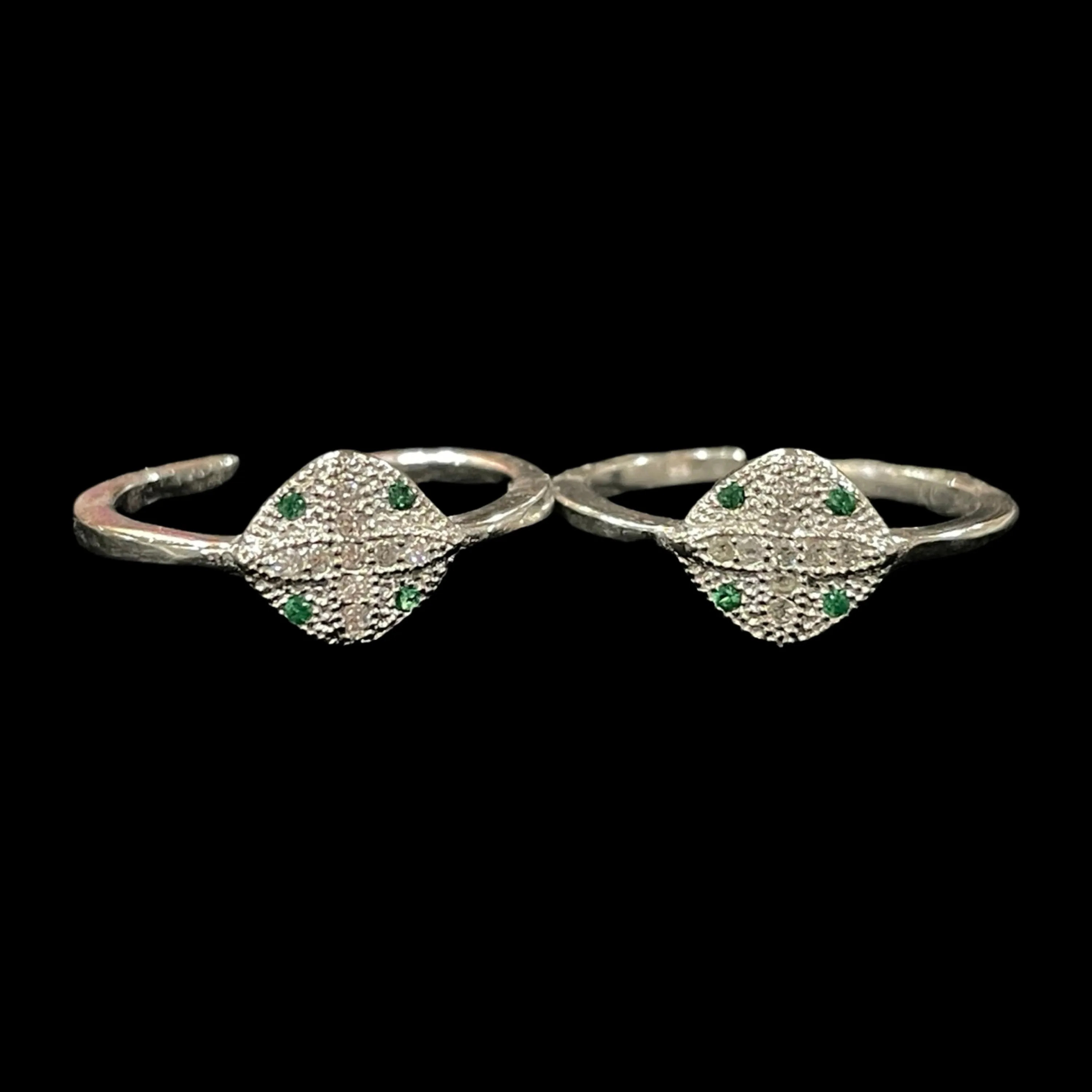 925 Sterling Silver CZ Toe-rings - Design #02