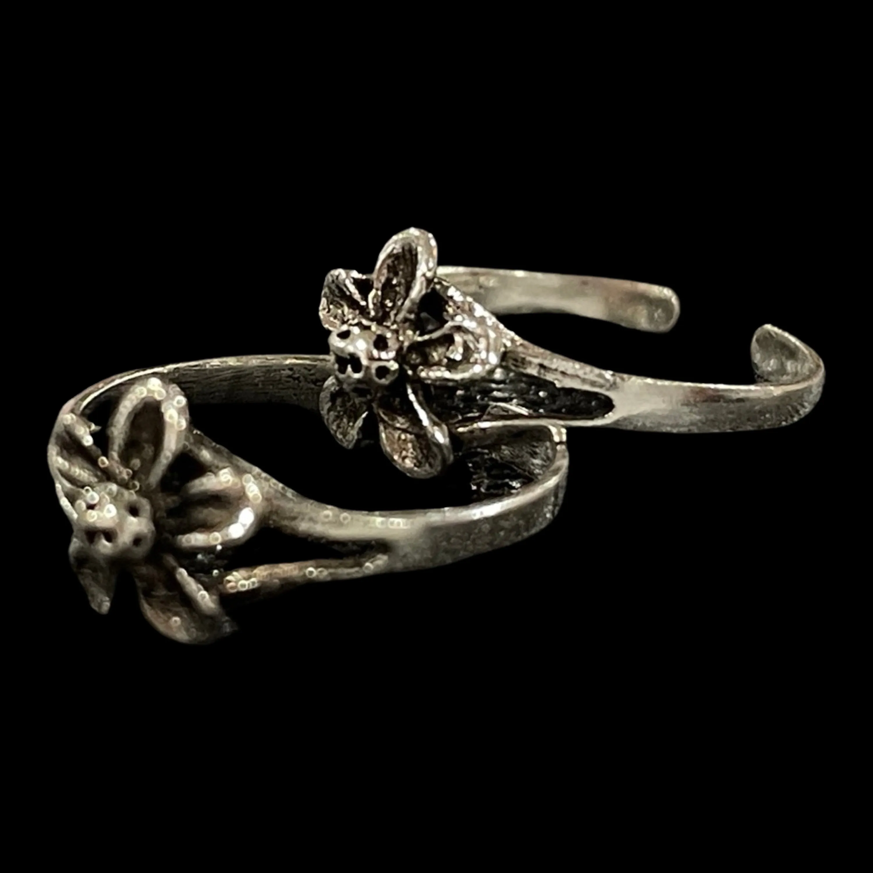 925 Sterling Silver Multicolor Toe-rings - Design #07