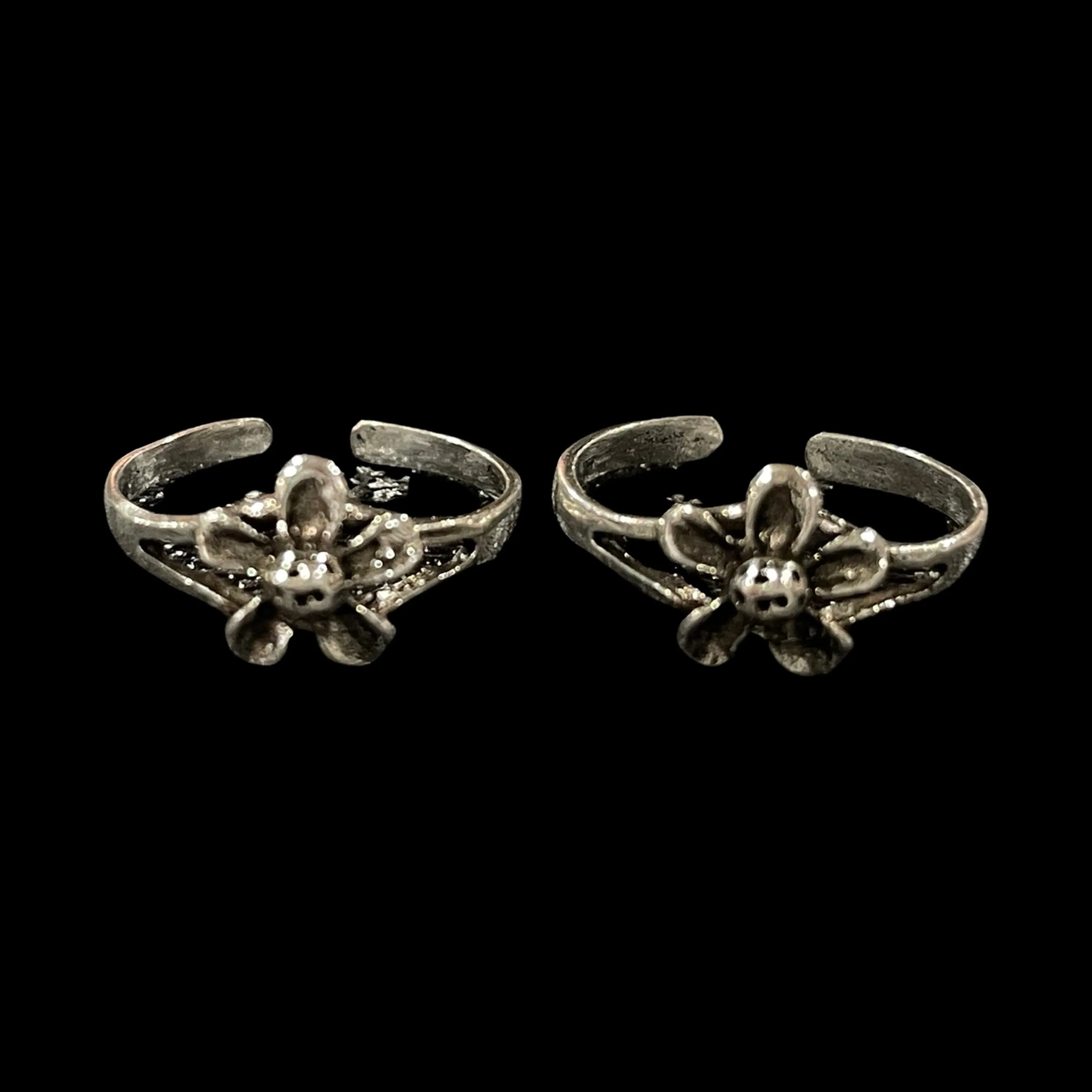 925 Sterling Silver Multicolor Toe-rings - Design #07