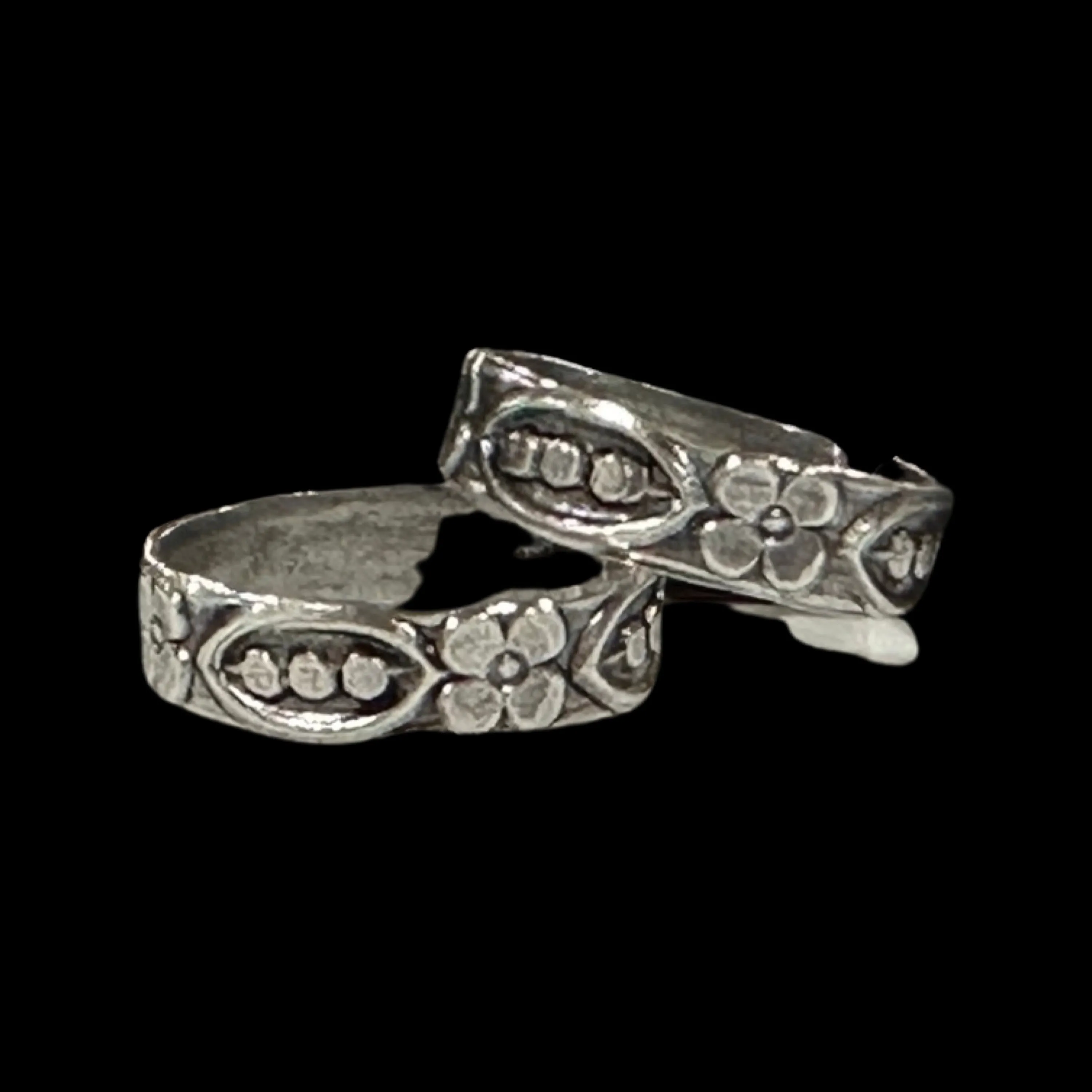 925 Sterling Silver Oxidized Toe-rings - Design #09