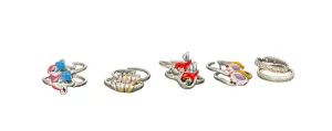 925 Sterling Silver Toe-rings (Pack of 5 Pairs)- Set #14