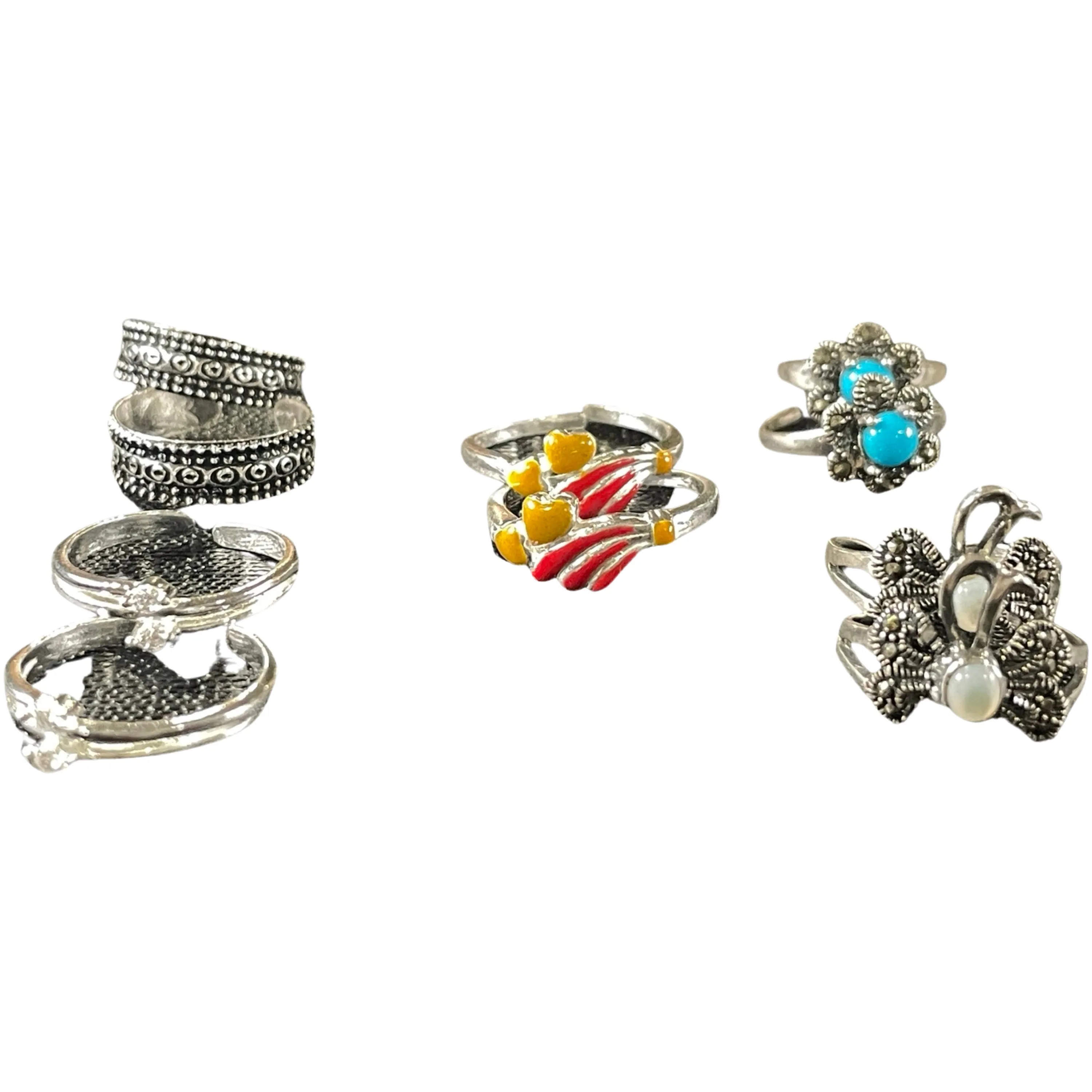 925 Sterling Silver Toe-rings (Pack of 5 Pairs)- Set #20