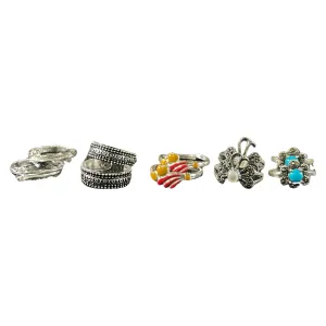 925 Sterling Silver Toe-rings (Pack of 5 Pairs)- Set #20