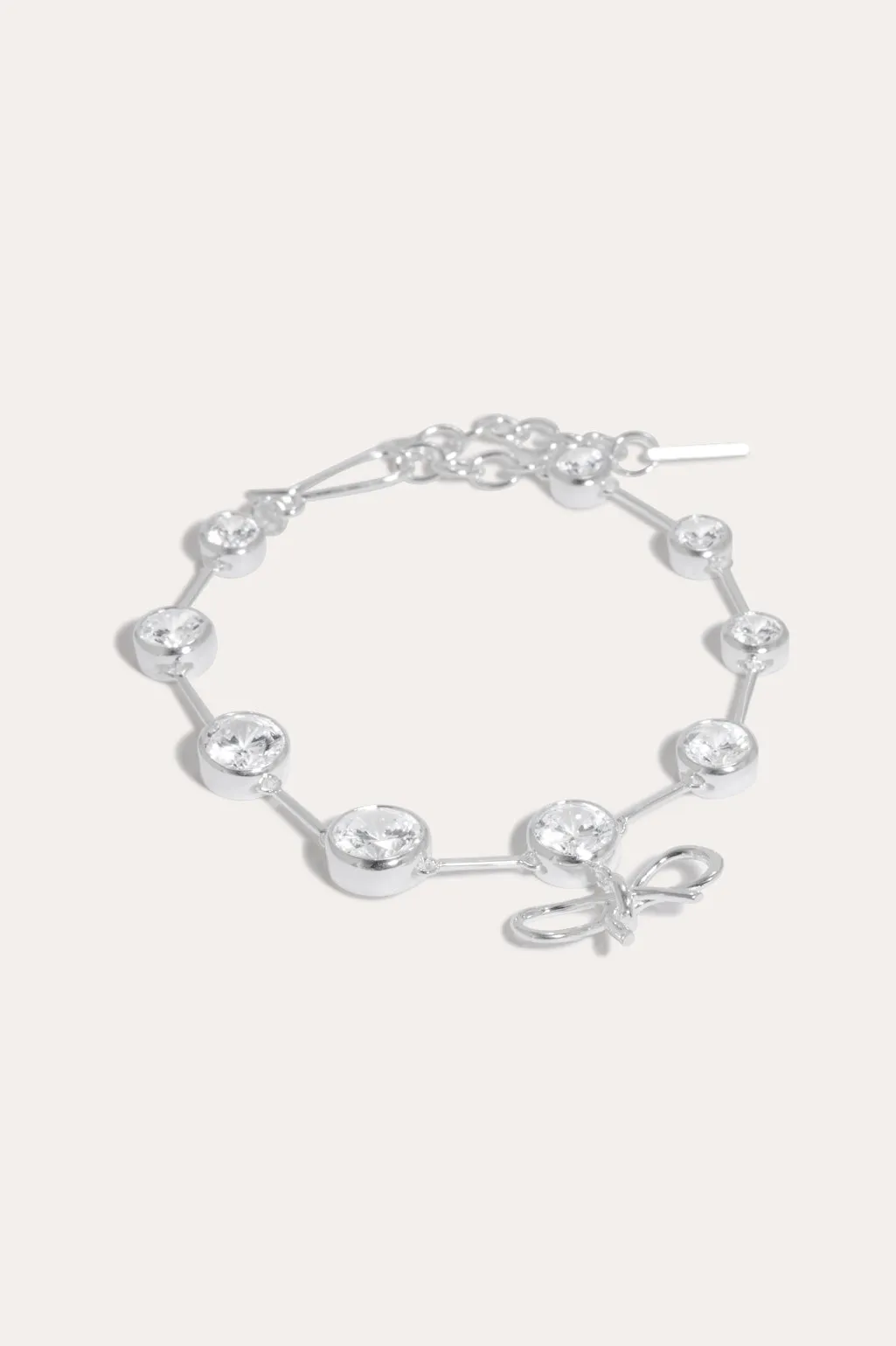 A World Locked by Politics and Money - Zirconia and Recycled Silver Bracelet