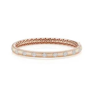 Argyle White Diamond Floral Cuff Bracelet