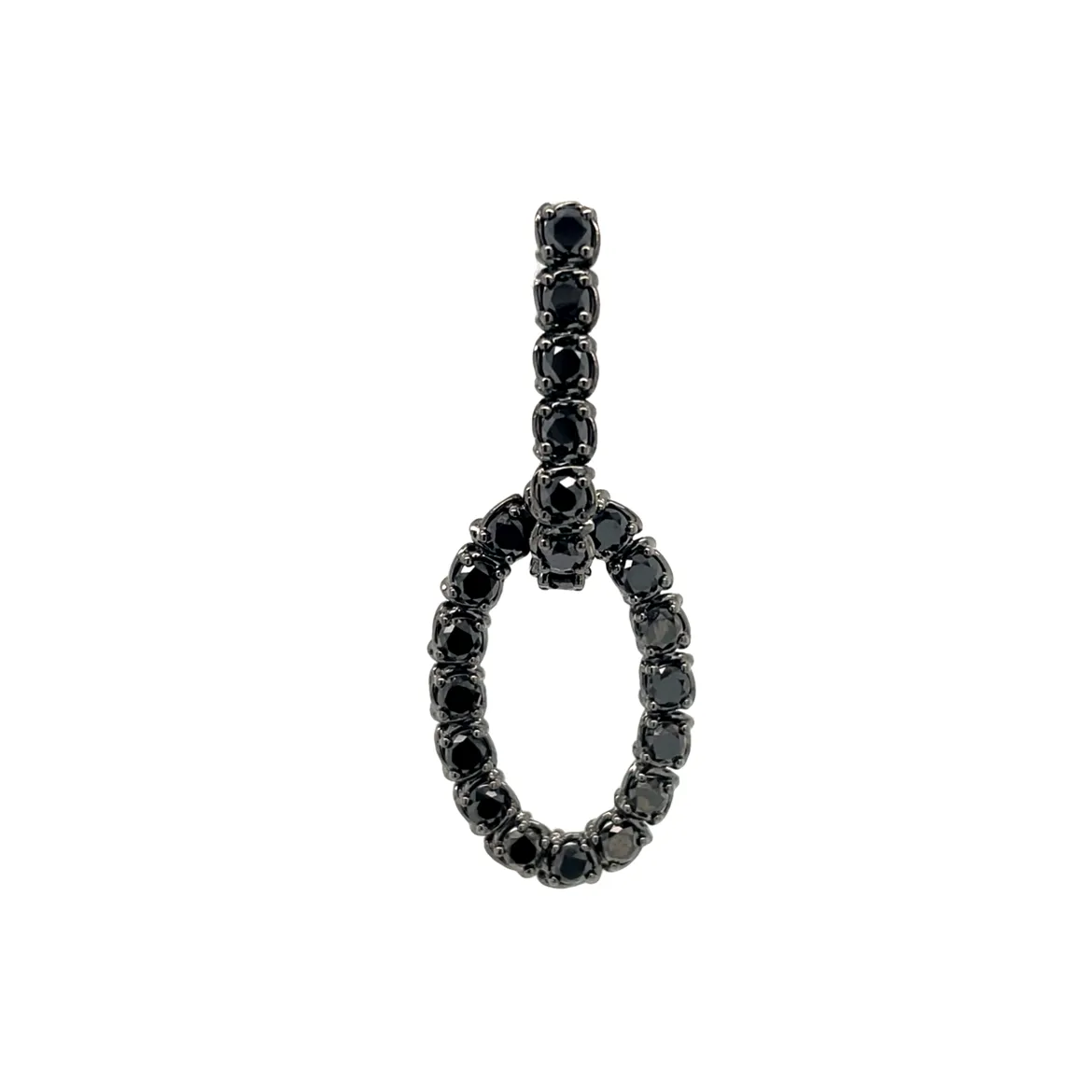Black Diamond Huggie Earrings