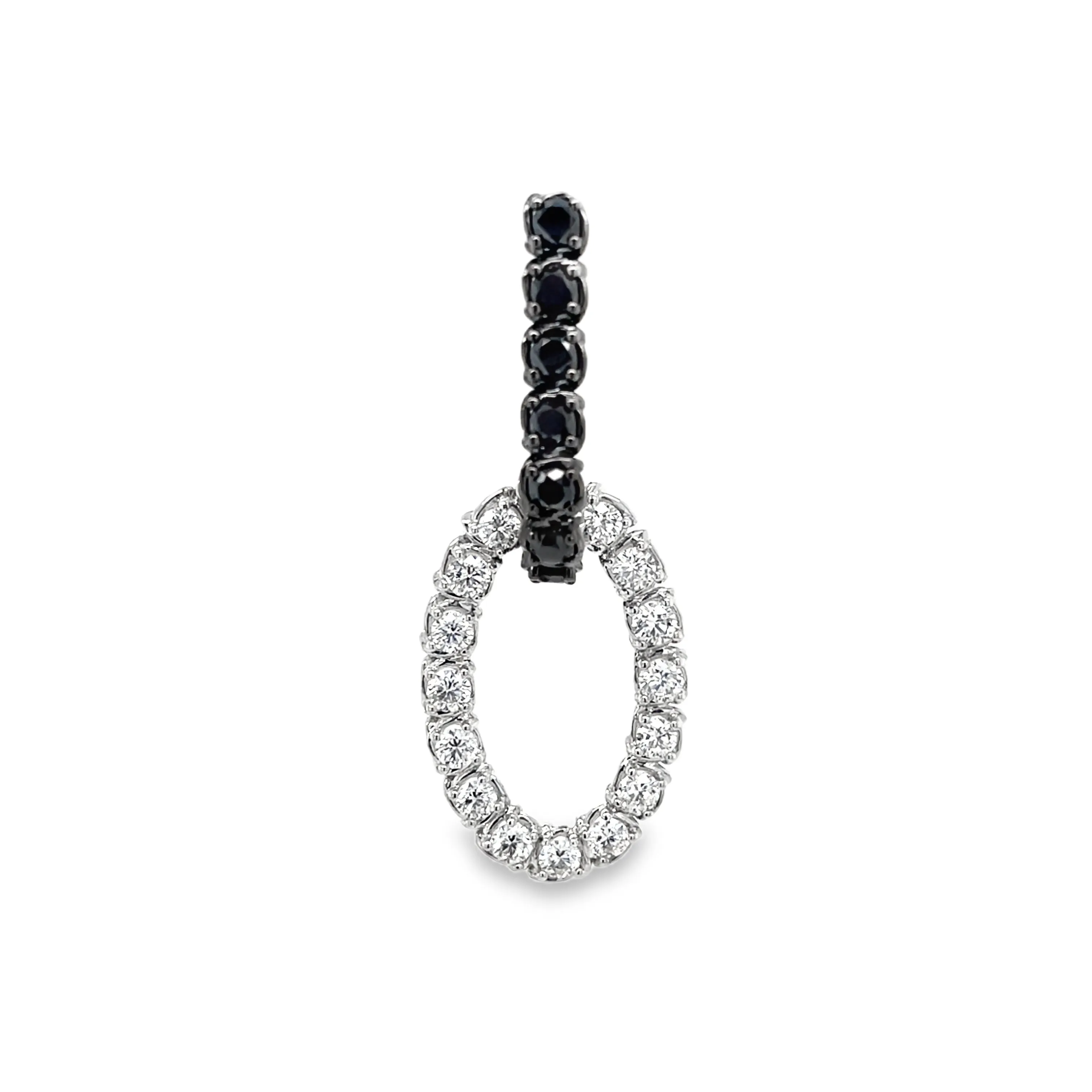Black Diamond Huggie Earrings