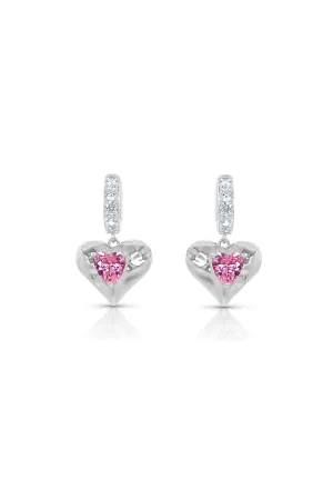 Blushing Heart Earrings