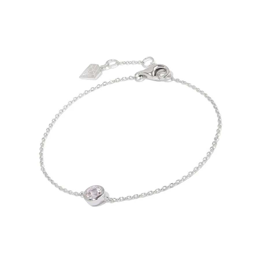 Brilliant Bezel 925 Sterling Silver Bracelet