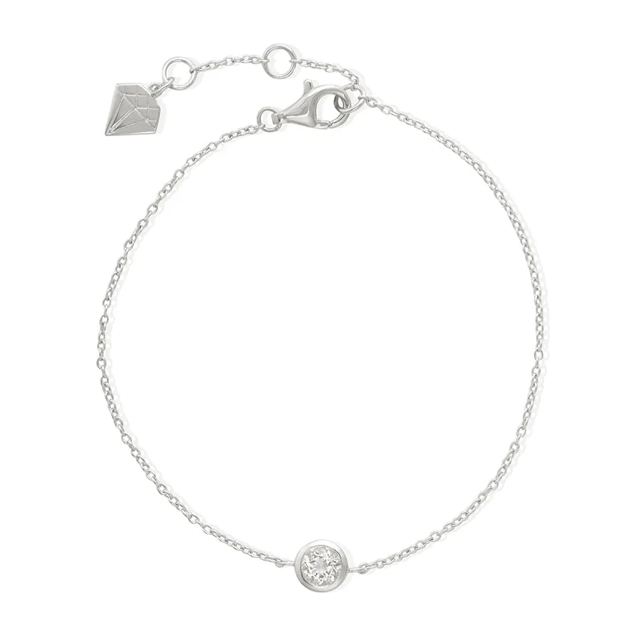 Brilliant Bezel 925 Sterling Silver Bracelet