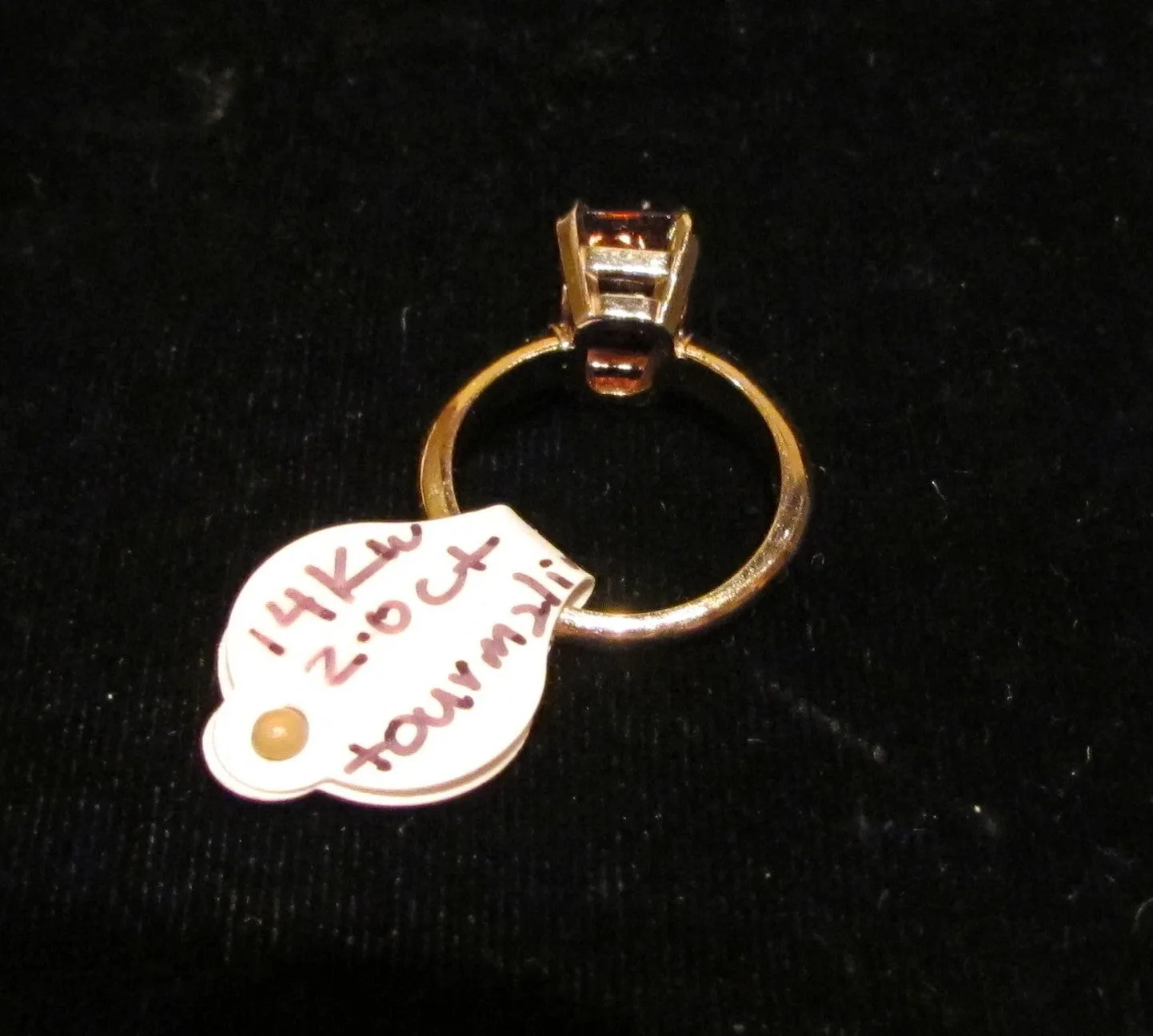 Bruce Magnotti Cocktail Ring 14Kt Gold Ring 2ct Rubellite Tourmaline Ring High Fashion Ring Fine Jewelry Size 5