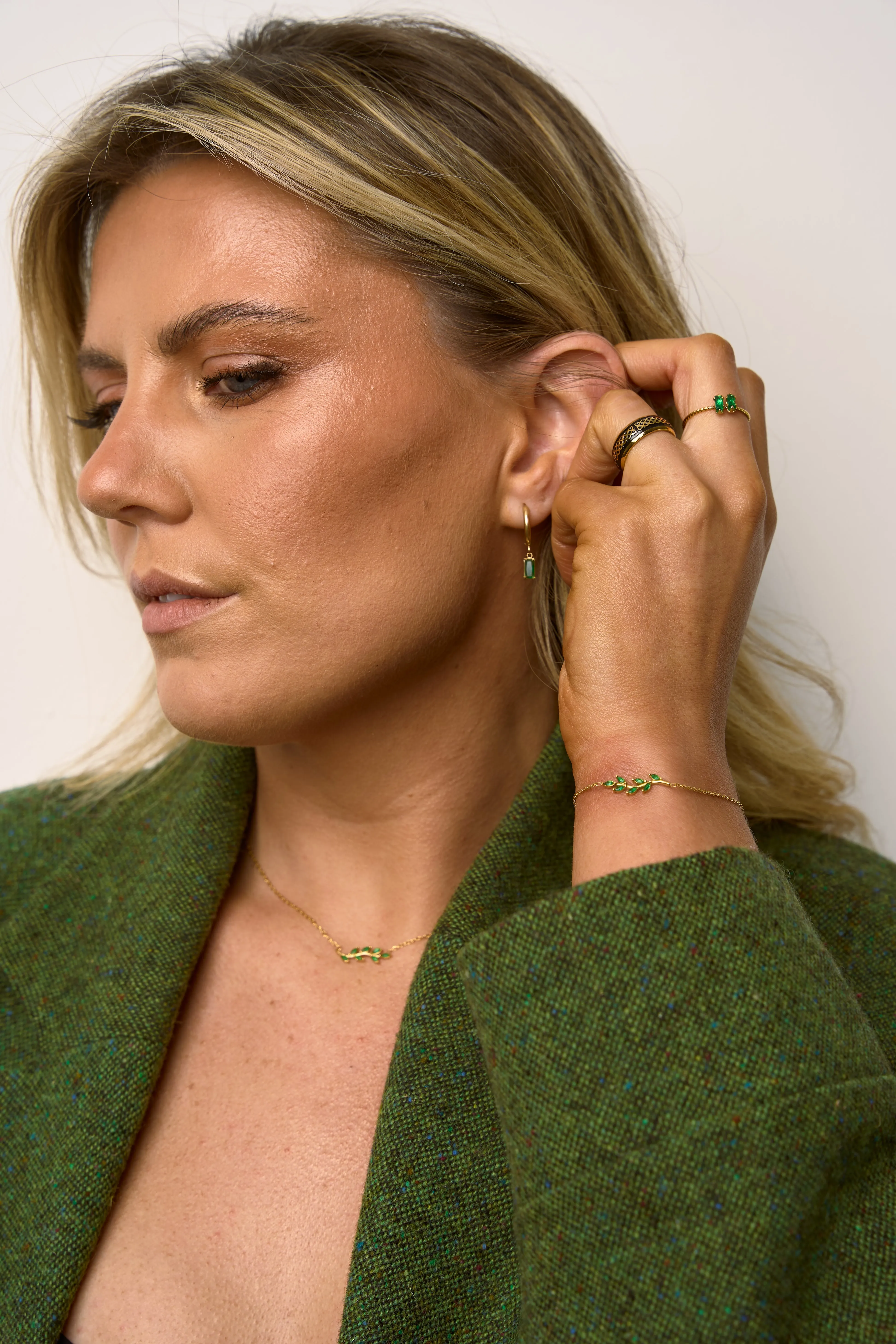 Emerald Leaf Bracelet