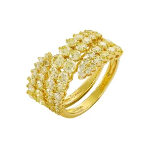 Etho Maria Gemini Ring in Yellow Diamonds and Yellow Gold