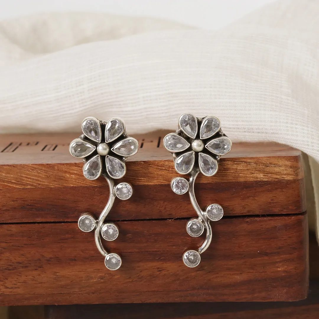 Floral Cubic Zircon Earrings