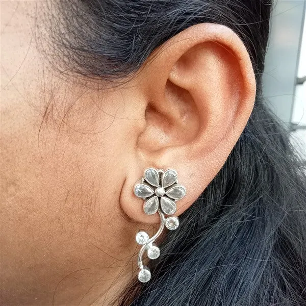 Floral Cubic Zircon Earrings
