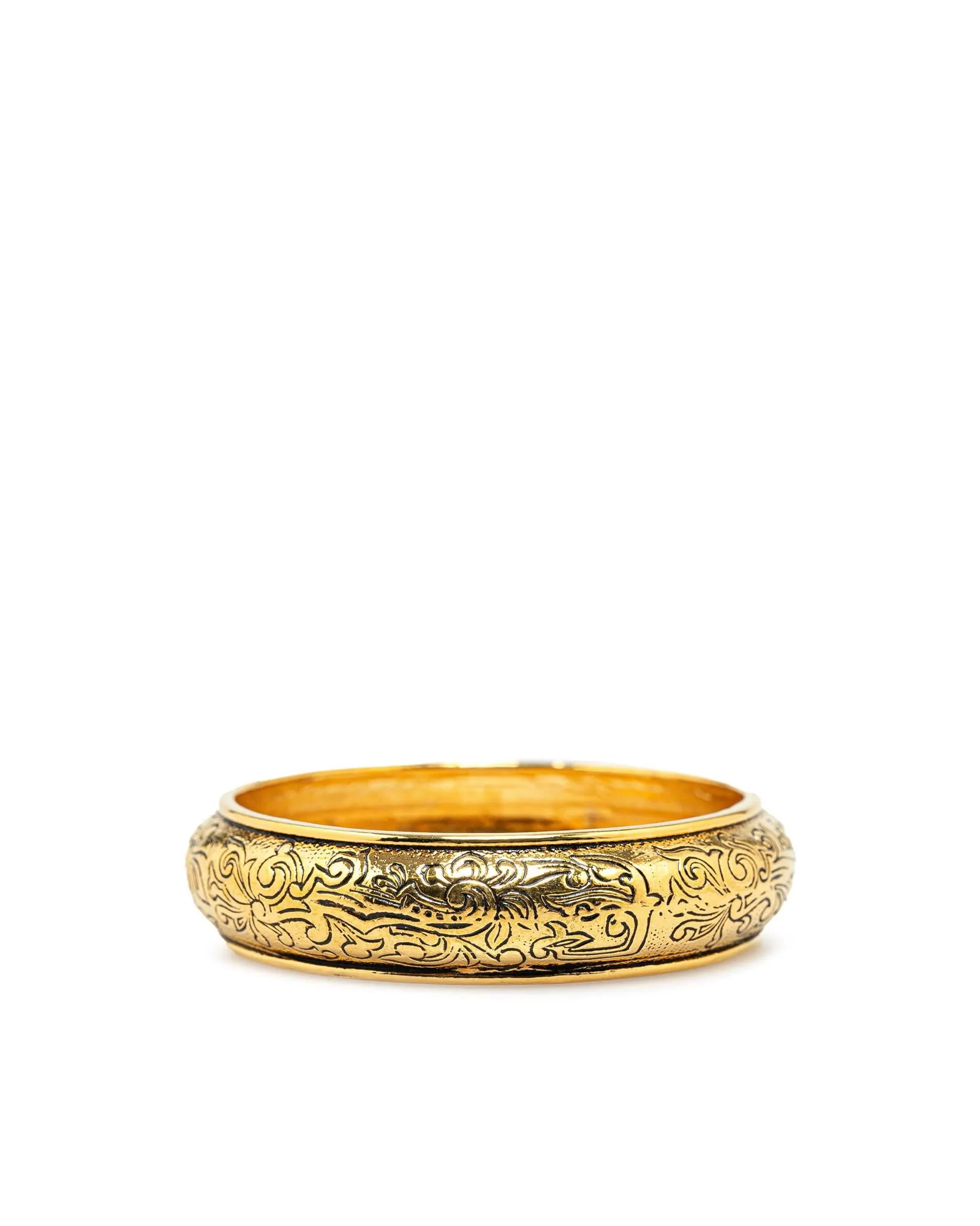Gold Plated Floral Arabesques Bangle