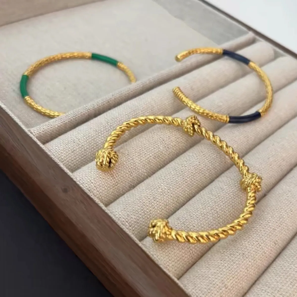 Golden Twist Bangle