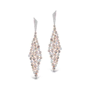 Gray Diamond Bubble Earrings
