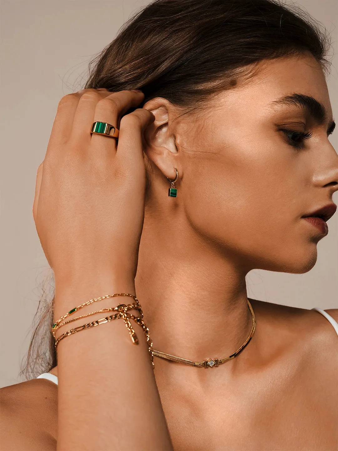 Green Baguette Crystal Bracelet