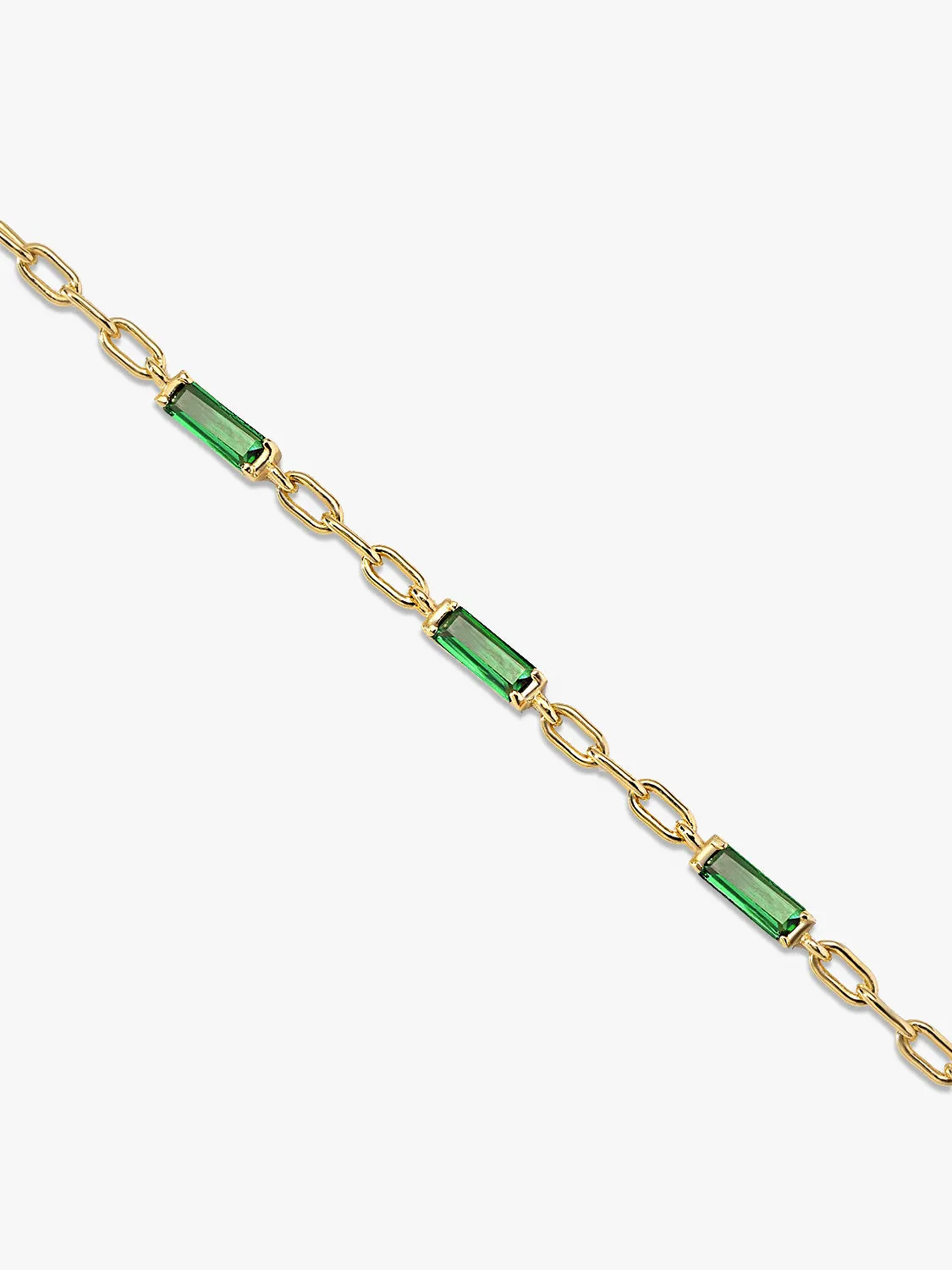 Green Baguette Crystal Bracelet