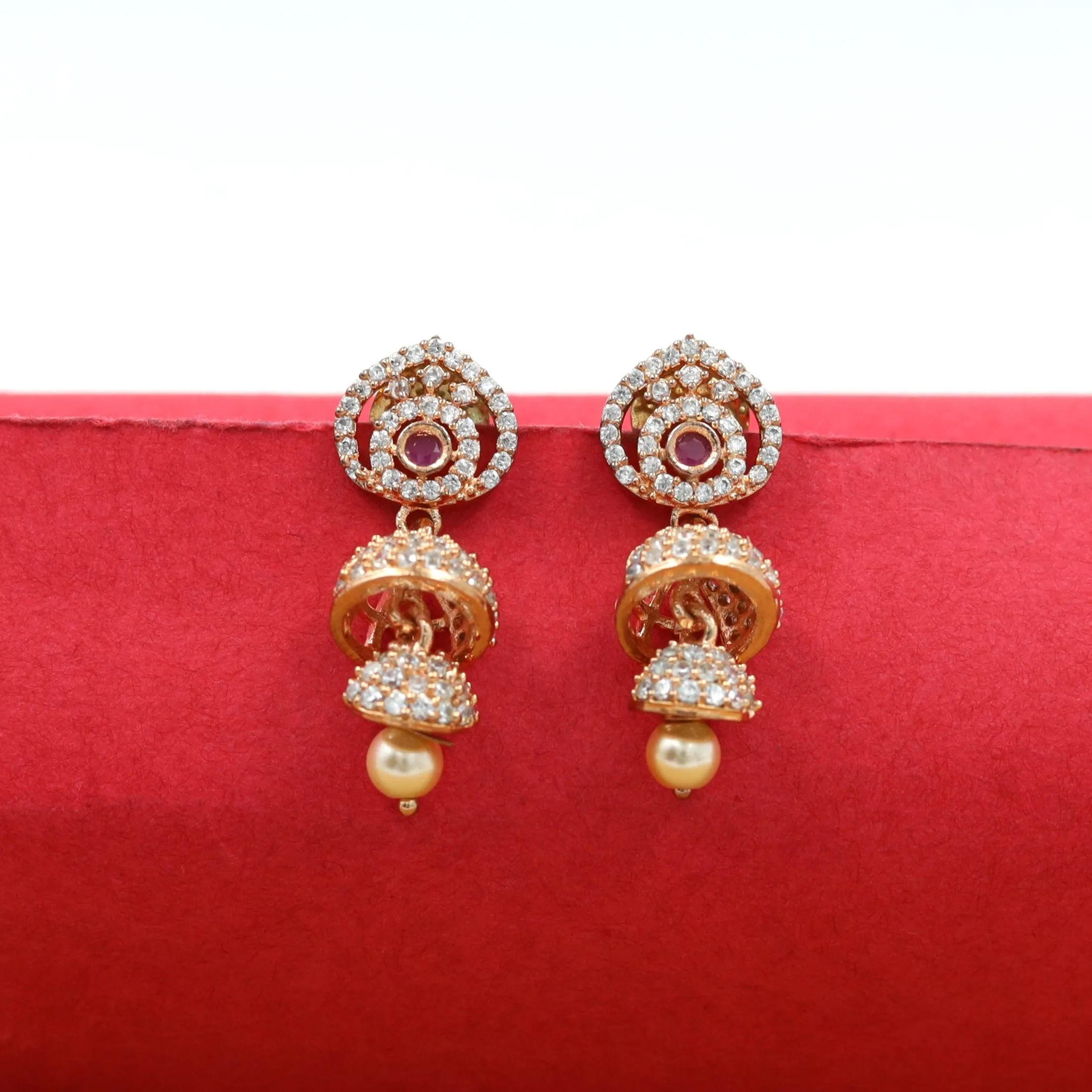 Jhumki Zircon/AD Earring 4772-33