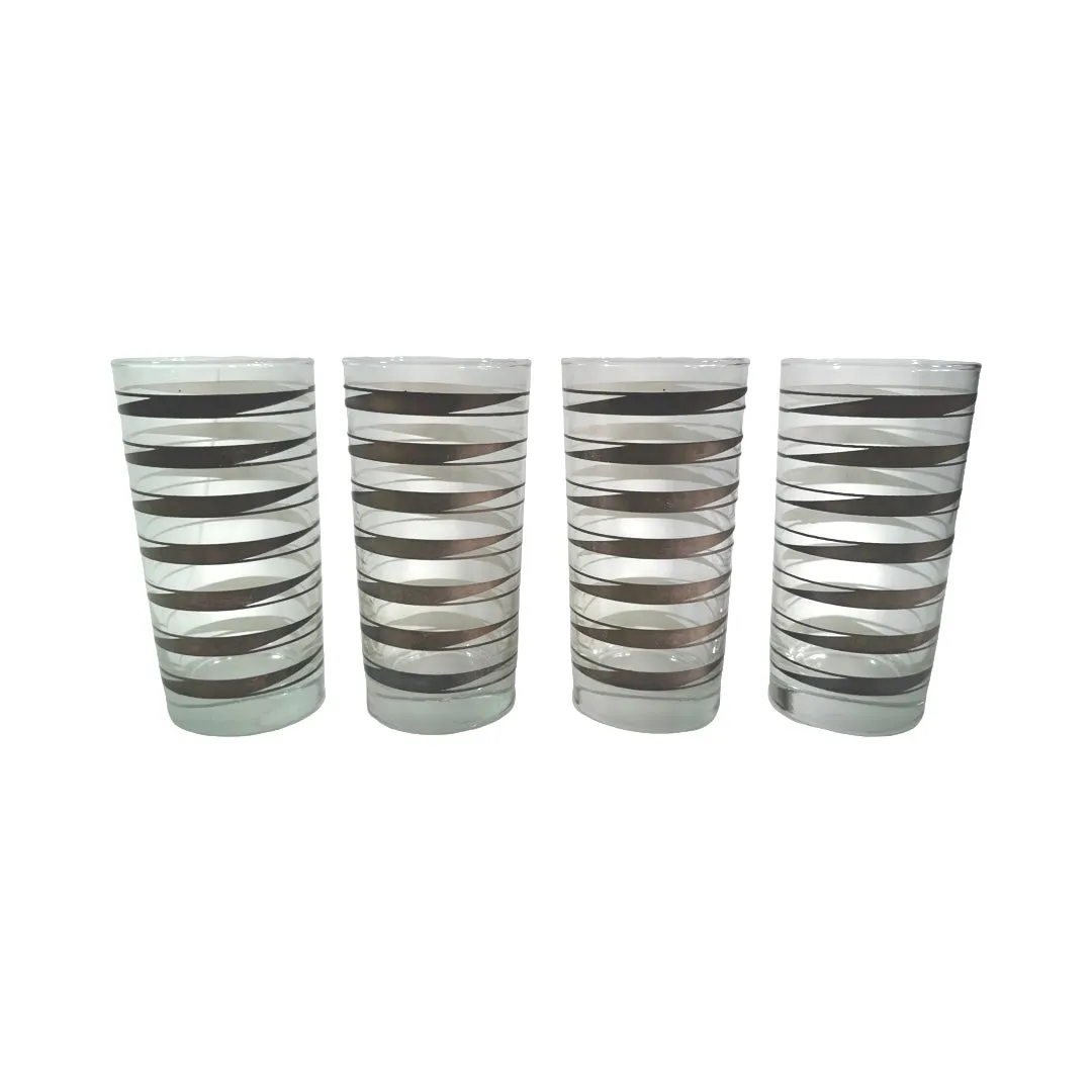 Libbey Mid-Century Sterling Silver Element Glasses (Set of 8)