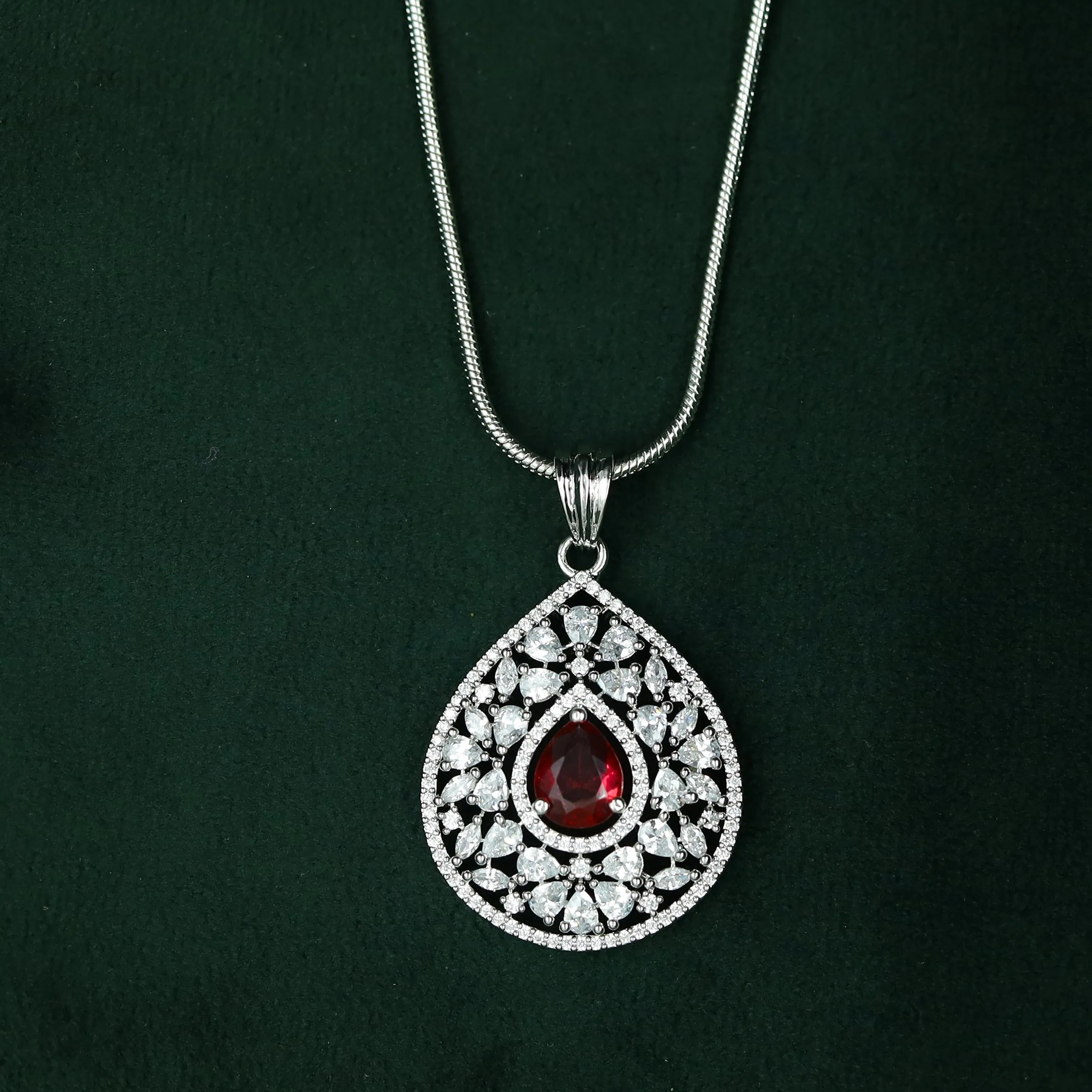 Medium Zircon/AD Pendant Set 12907-31