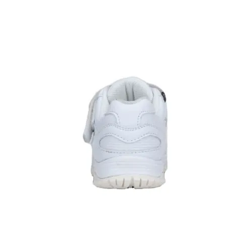 Mt. Emey 3301-3L White - Children Straight Last Athletic Shoes with Elastic Laces