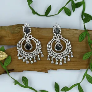 Silver Polish Zircon/AD Earring 6718-69