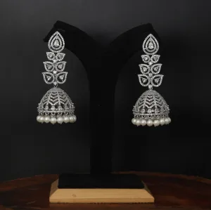 Silver Polish Zircon/AD Earring 6776-69