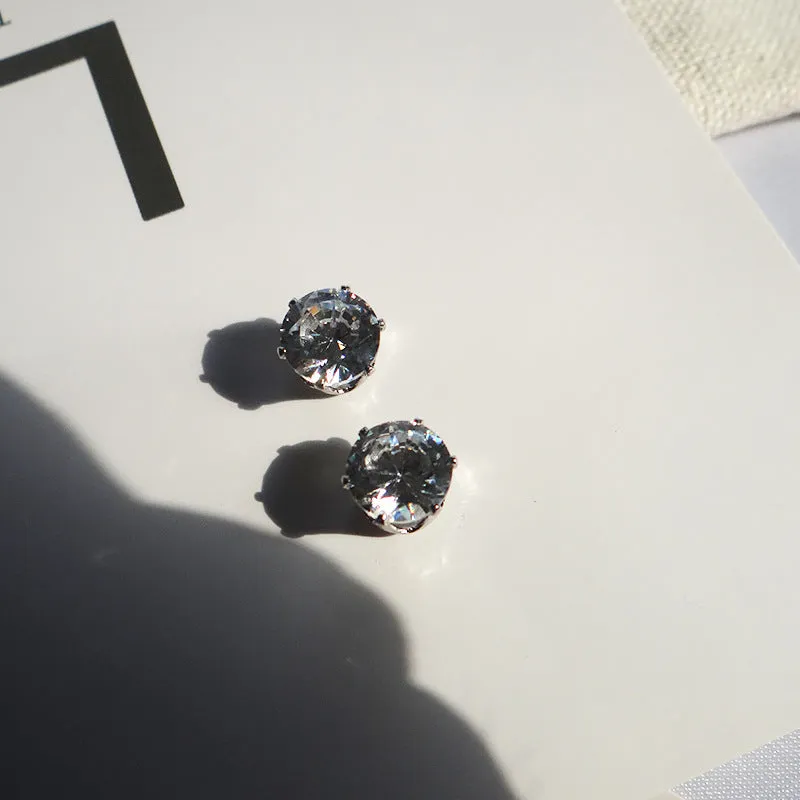 Sparkling Zircon Earrings - Elegant Korean and Japanese Fashion Statement