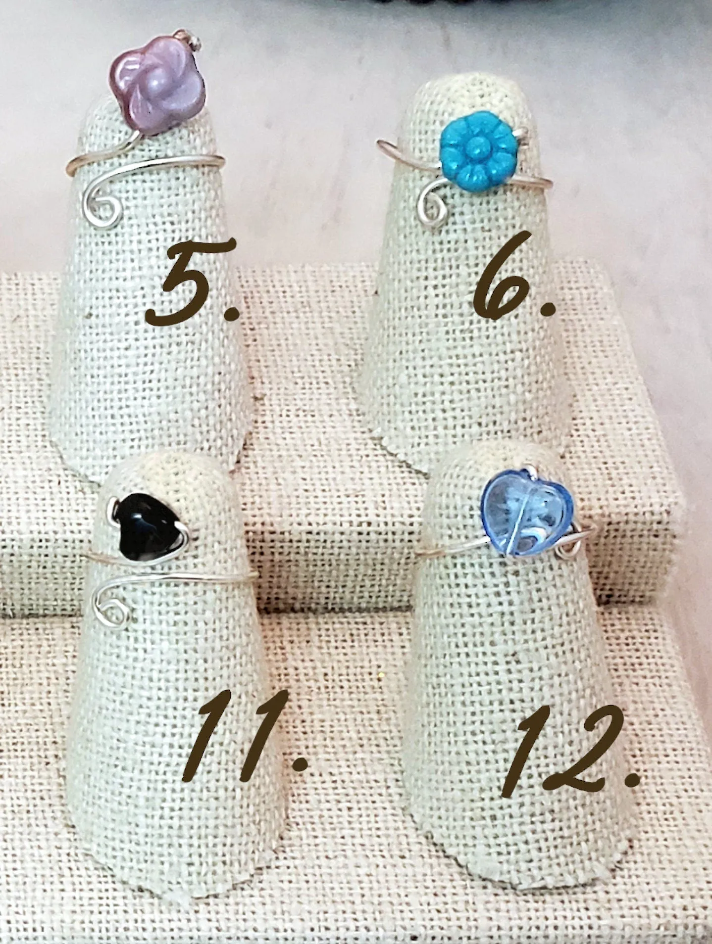 Toe/Midi/Pinky Ring with Tiny Flower or Heart, Simple, Adjustable, Boho, Bohemian, Fairy Tale, Renaissance, Garden, Wedding, Bridesmaid, Group A