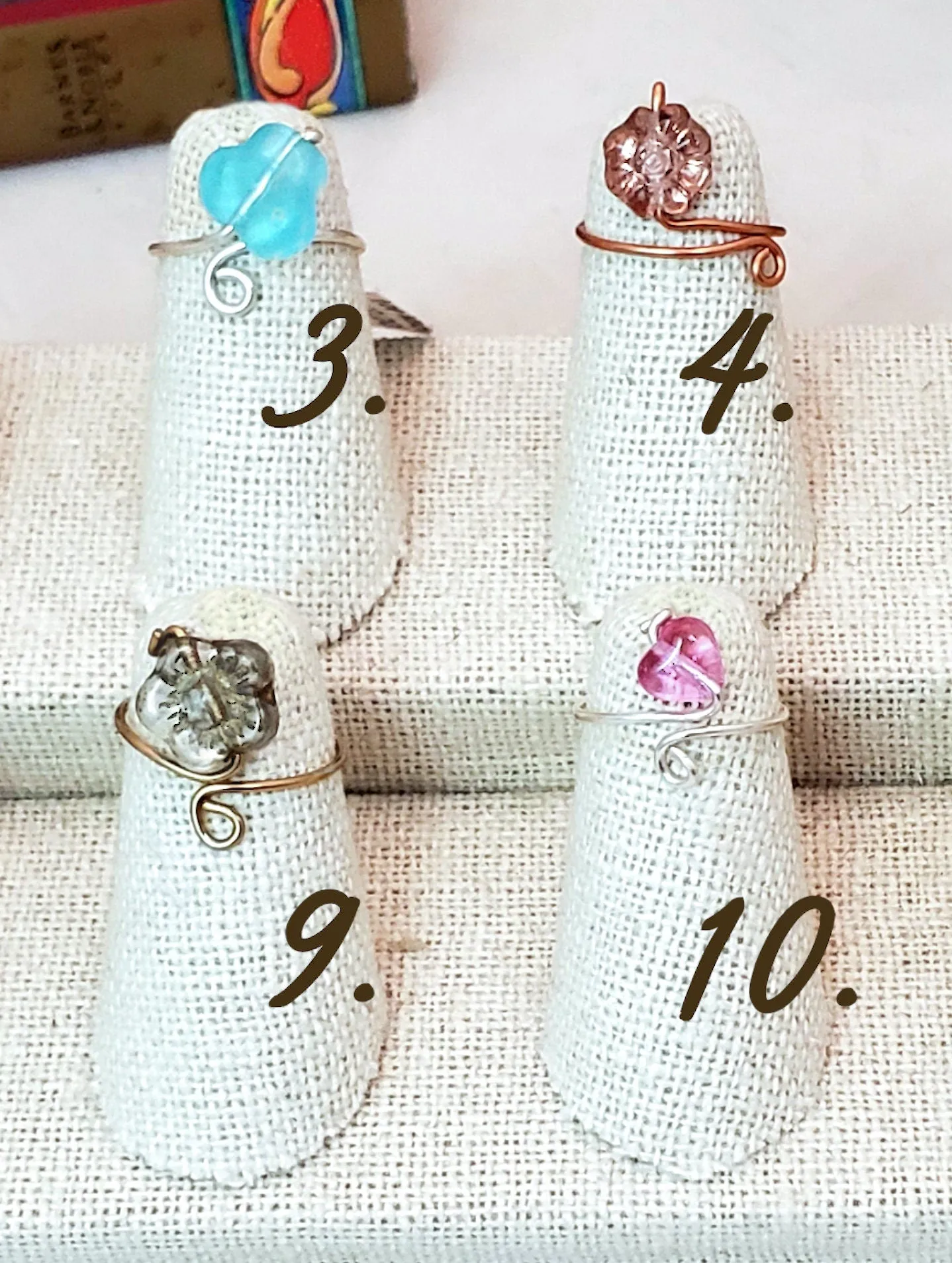 Toe/Midi/Pinky Ring with Tiny Flower or Heart, Simple, Adjustable, Boho, Bohemian, Fairy Tale, Renaissance, Garden, Wedding, Bridesmaid, Group A