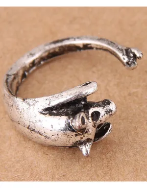 TR42 Silver Pig Toe Ring